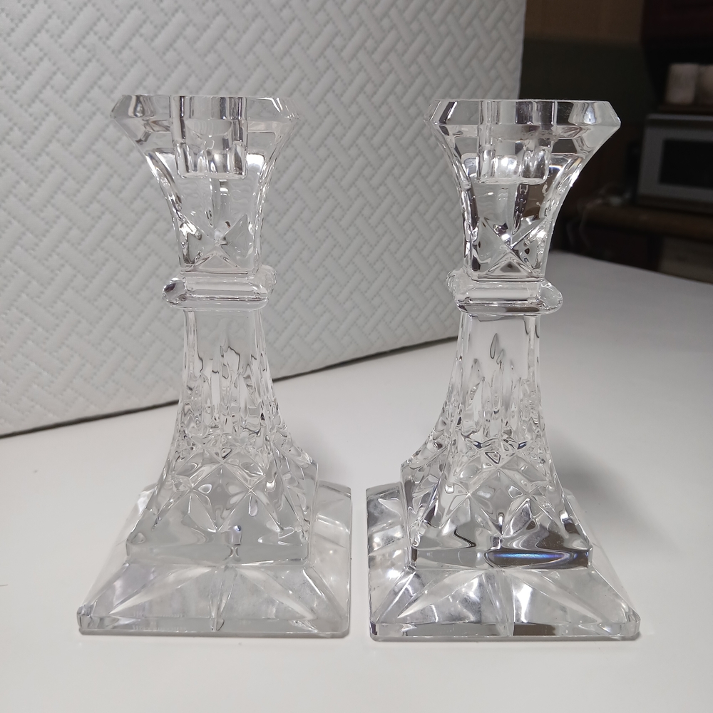 Waterford Crystal Clear Candle Holders